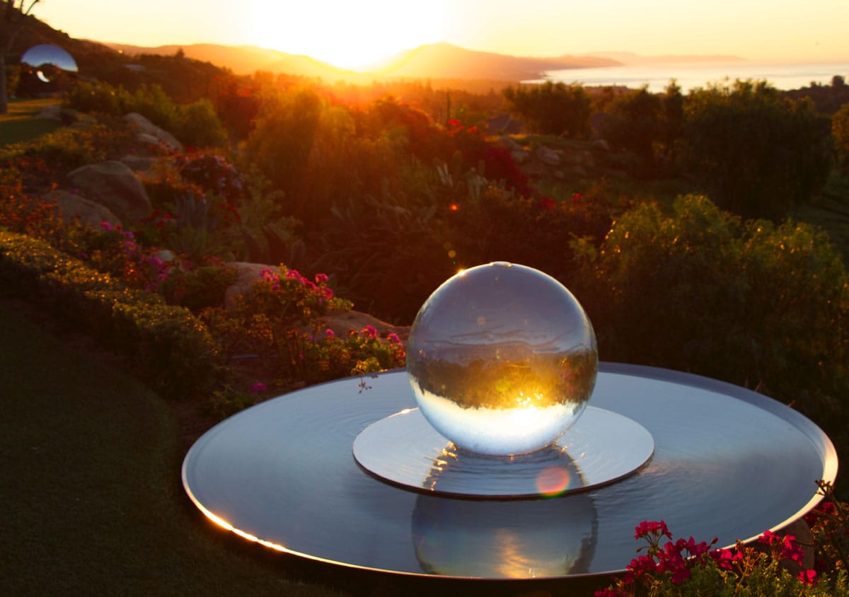 glass sphere fountain