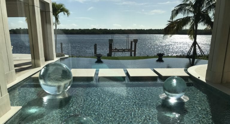 Custom Aqualens Spheres in Pool