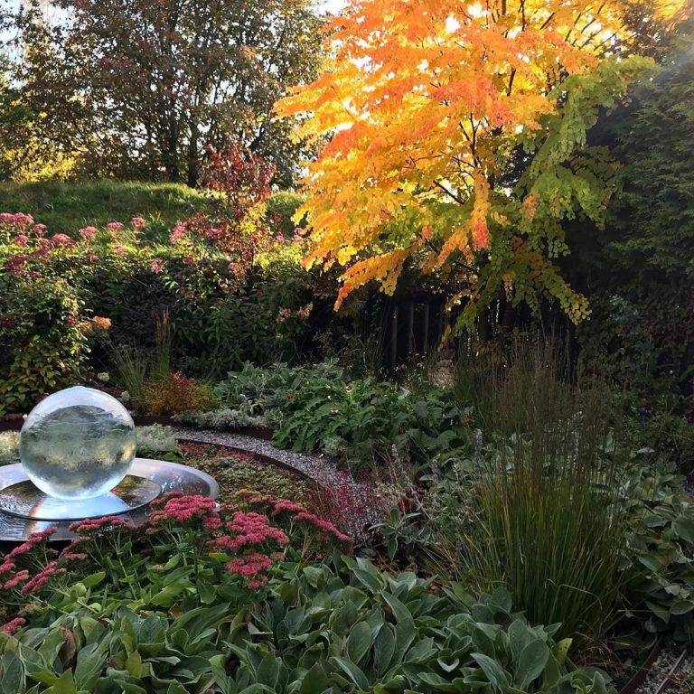 Fall Garden Sphere Fountain