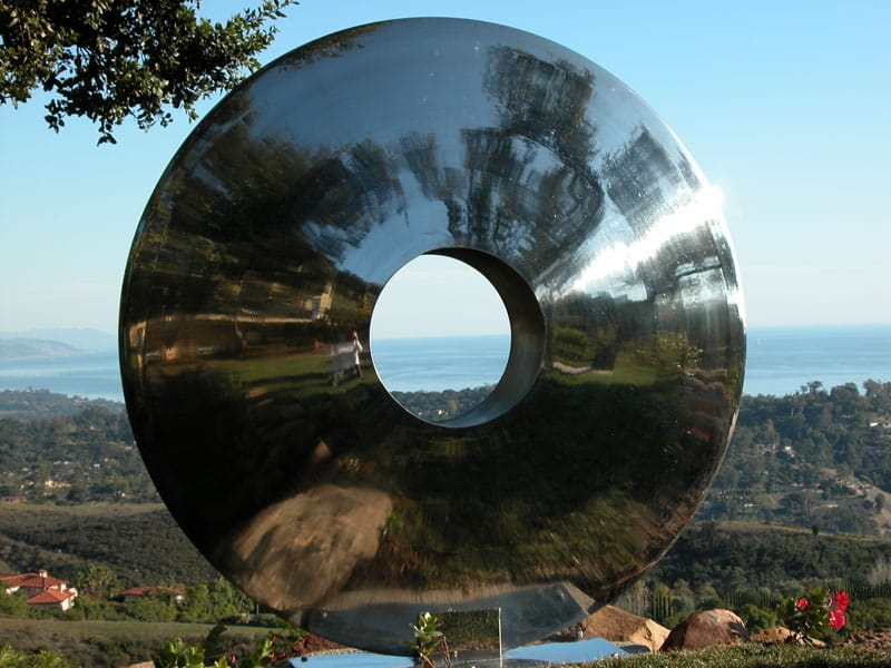 Art work with ocean in back